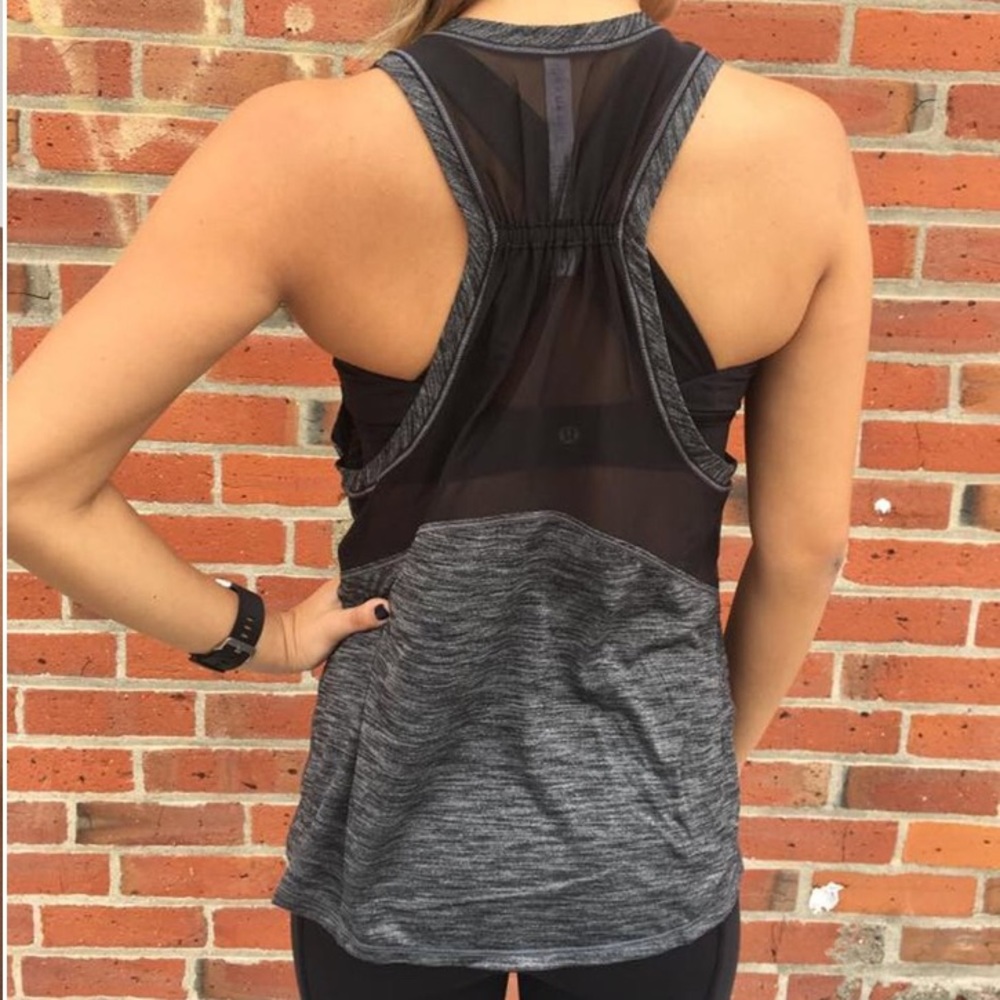 Lululemon Work The Circuit Tank Heathered Black/Bl